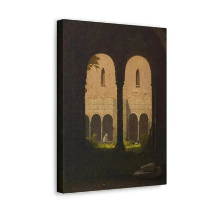 Gustav von Haugk (1804-1861) Blick durch einen Klostergang 1850 - Canvas Wall Art - The Sticker Space