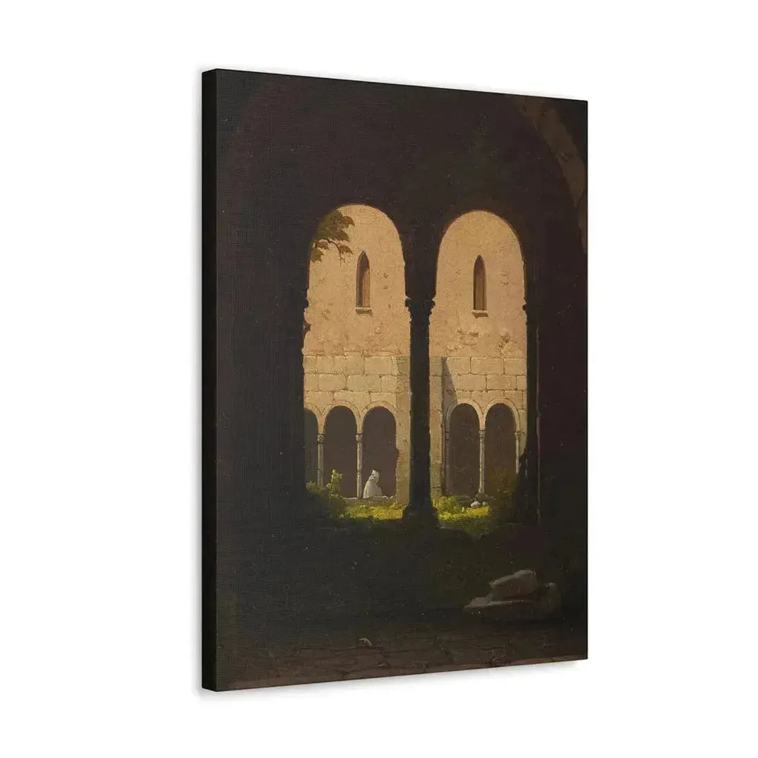 Gustav von Haugk (1804-1861) Blick durch einen Klostergang 1850 - Canvas Wall Art - The Sticker Space