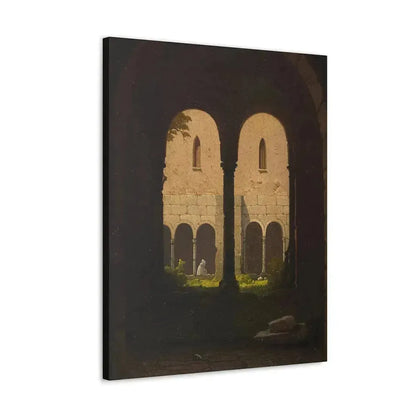 Gustav von Haugk (1804-1861) Blick durch einen Klostergang 1850 - Canvas Wall Art - The Sticker Space