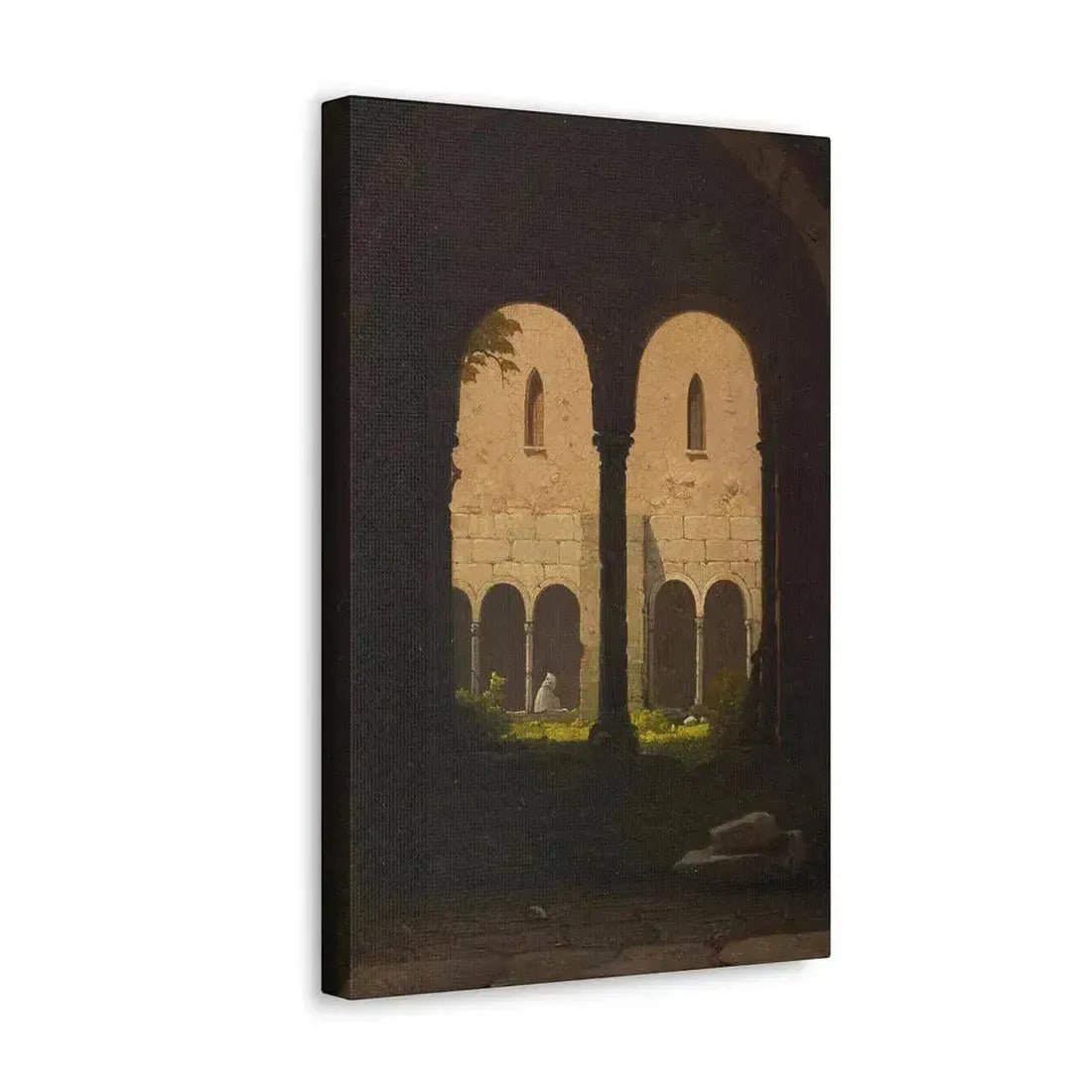 Gustav von Haugk (1804-1861) Blick durch einen Klostergang 1850 - Canvas Wall Art - The Sticker Space