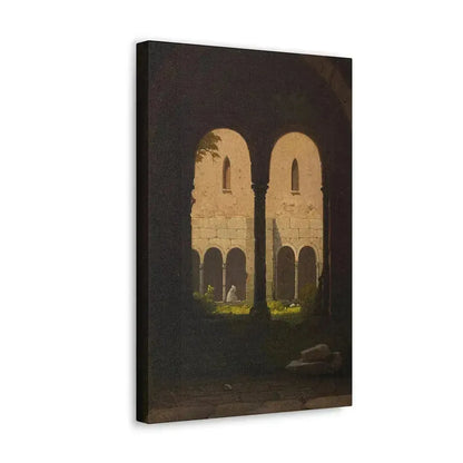Gustav von Haugk (1804-1861) Blick durch einen Klostergang 1850 - Canvas Wall Art - The Sticker Space