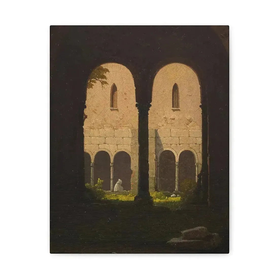 Gustav von Haugk (1804-1861) Blick durch einen Klostergang 1850 - Canvas Wall Art - The Sticker Space