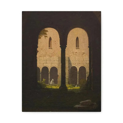Gustav von Haugk (1804-1861) Blick durch einen Klostergang 1850 - Canvas Wall Art - The Sticker Space