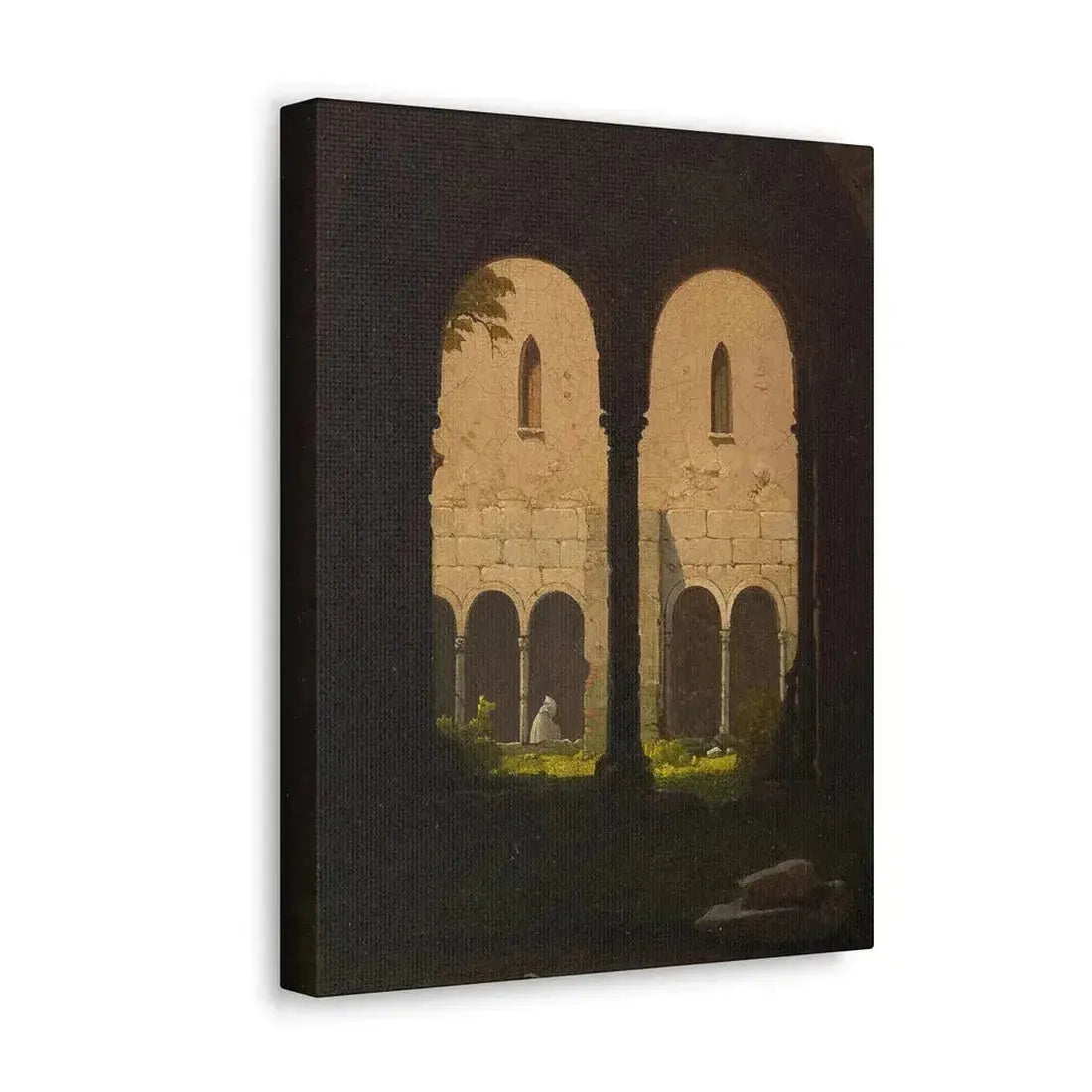 Gustav von Haugk (1804-1861) Blick durch einen Klostergang 1850 - Canvas Wall Art - The Sticker Space