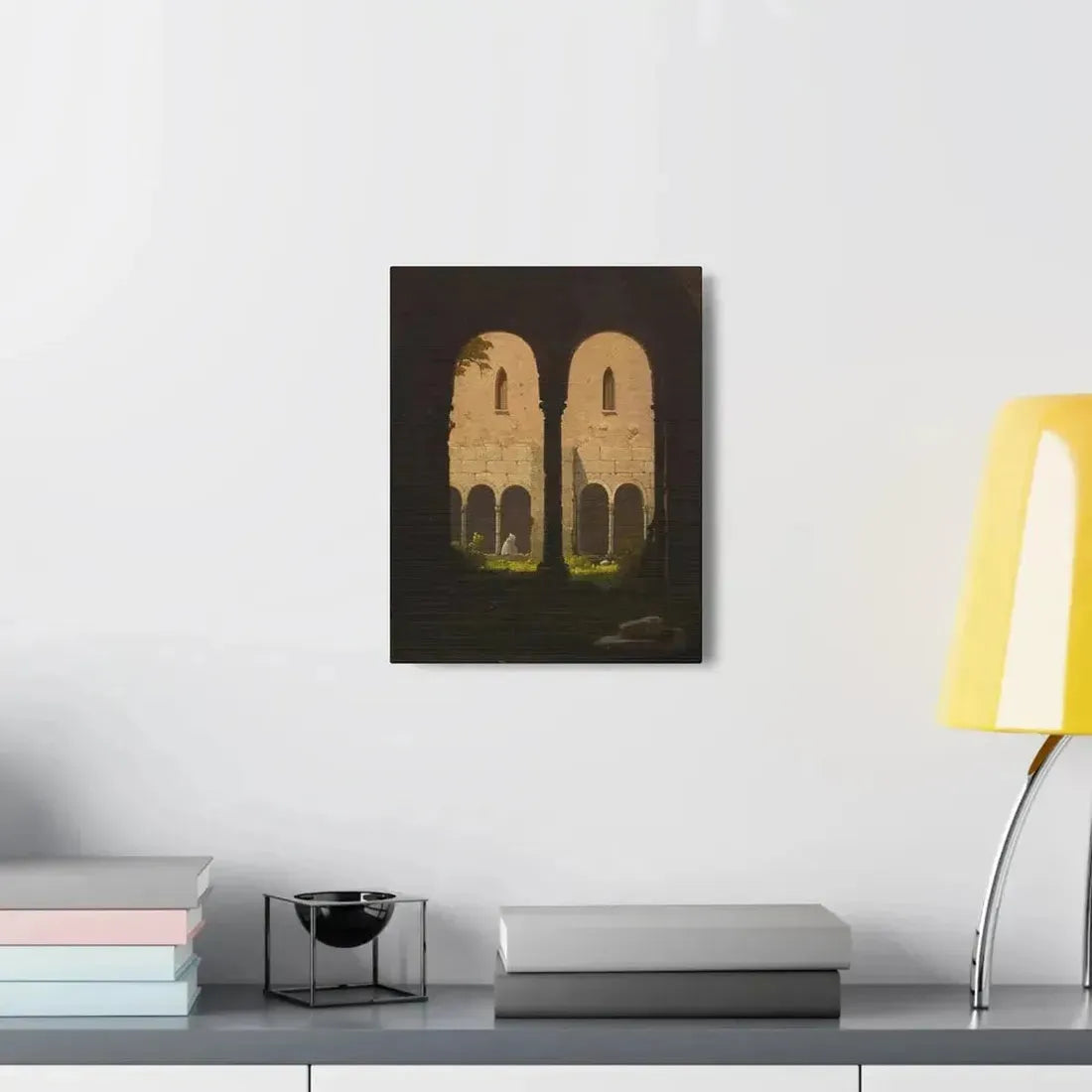 Gustav von Haugk (1804-1861) Blick durch einen Klostergang 1850 - Canvas Wall Art - The Sticker Space