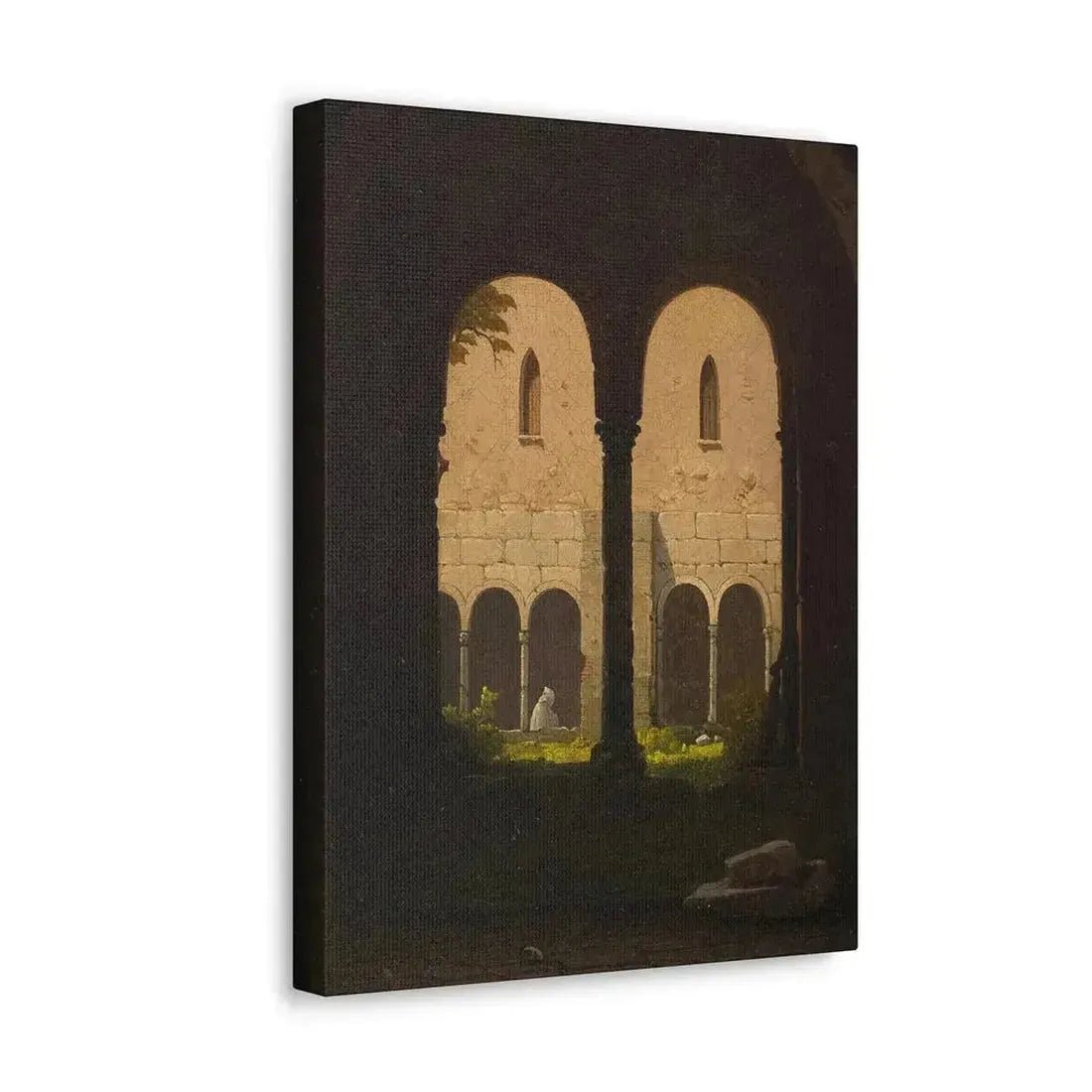 Gustav von Haugk (1804-1861) Blick durch einen Klostergang 1850 - Canvas Wall Art - The Sticker Space