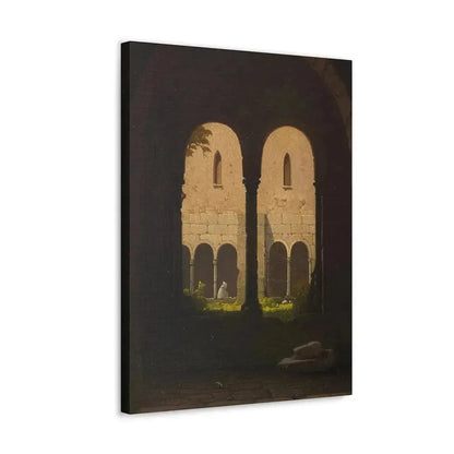 Gustav von Haugk (1804-1861) Blick durch einen Klostergang 1850 - Canvas Wall Art - The Sticker Space