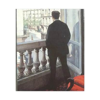 Gustave Caillebotte (1848-1894) A Young Man at His Window 1875 - Canvas Wall Art 20″ x 24″ 1.25" - The Sticker Space