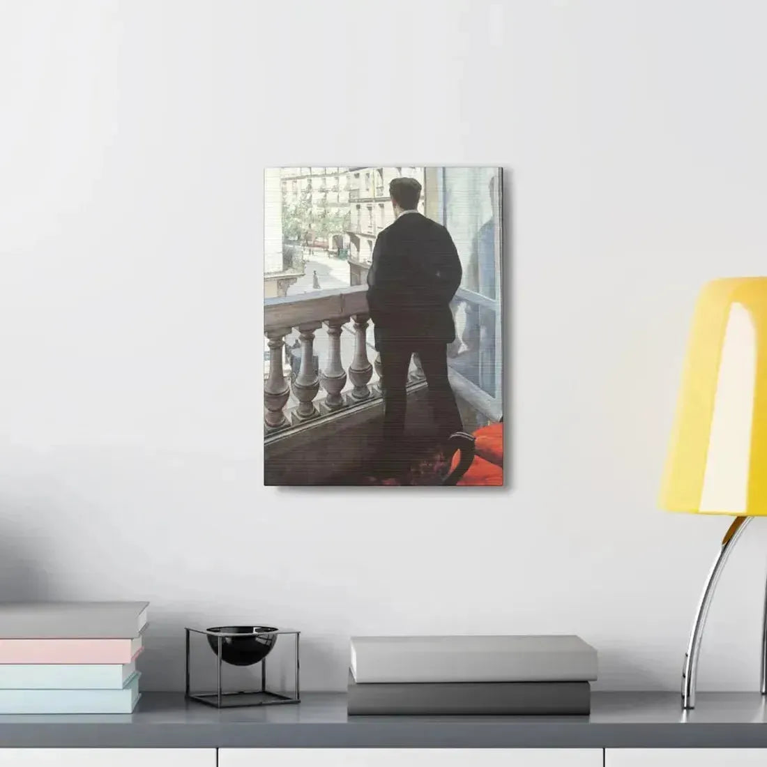 Gustave Caillebotte (1848-1894) A Young Man at His Window 1875 - Canvas Wall Art - The Sticker Space