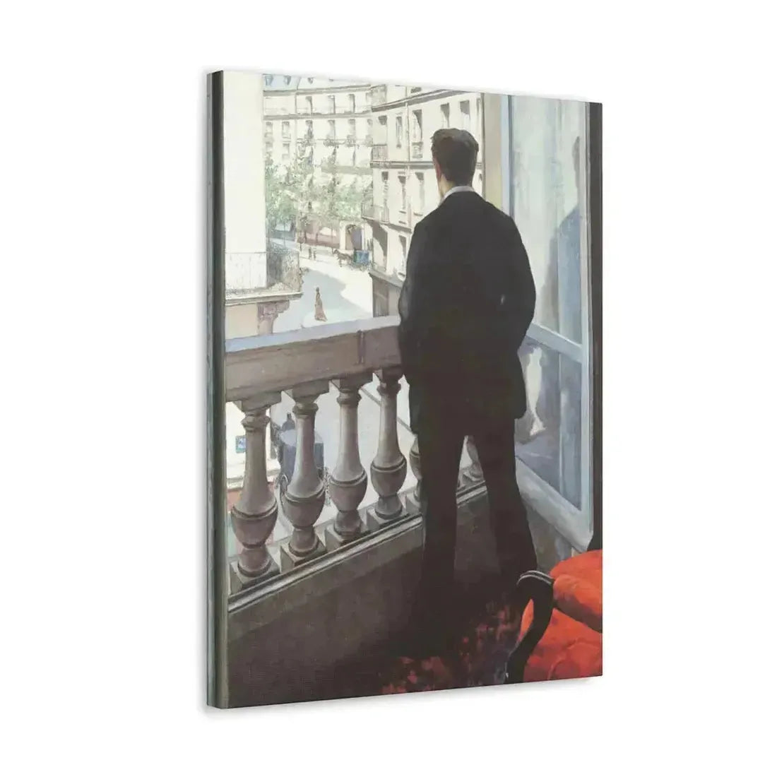 Gustave Caillebotte (1848-1894) A Young Man at His Window 1875 - Canvas Wall Art - The Sticker Space