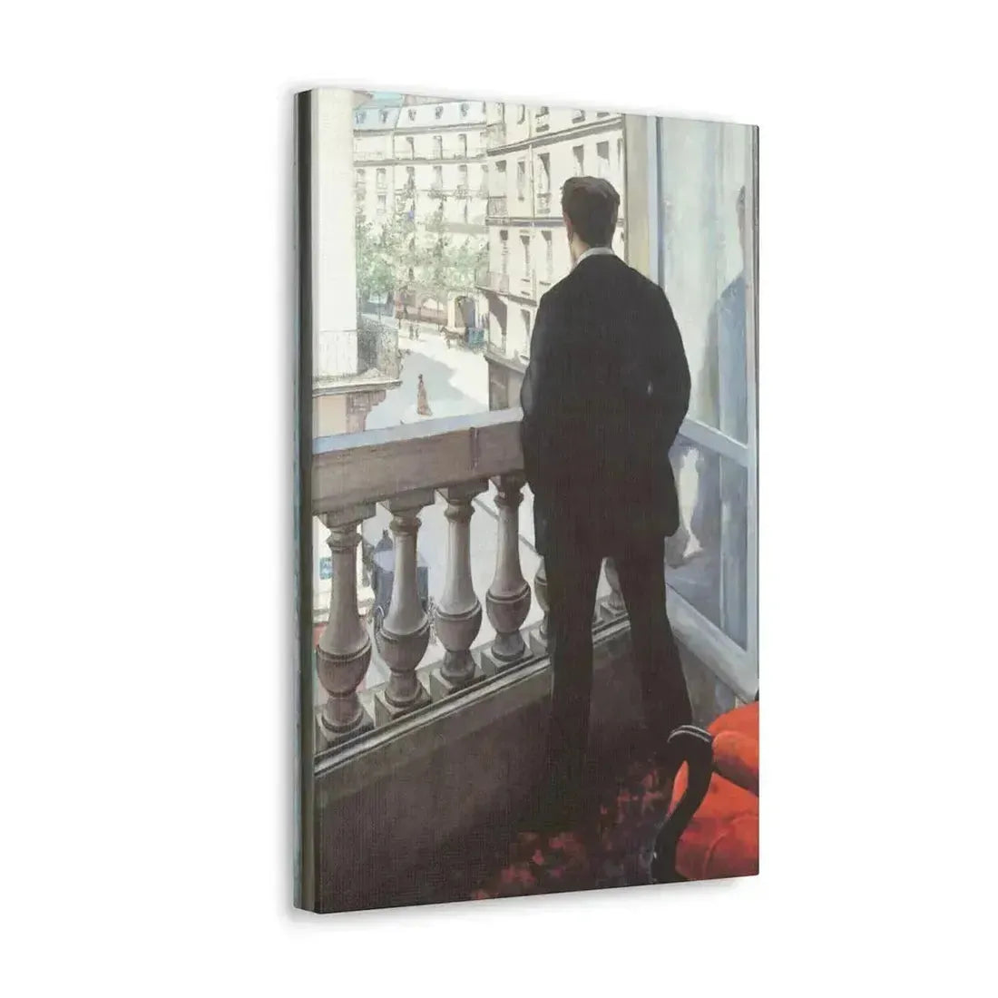 Gustave Caillebotte (1848-1894) A Young Man at His Window 1875 - Canvas Wall Art - The Sticker Space