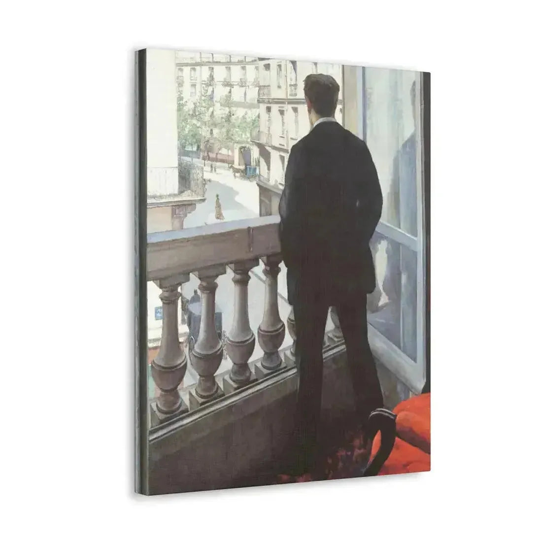 Gustave Caillebotte (1848-1894) A Young Man at His Window 1875 - Canvas Wall Art - The Sticker Space