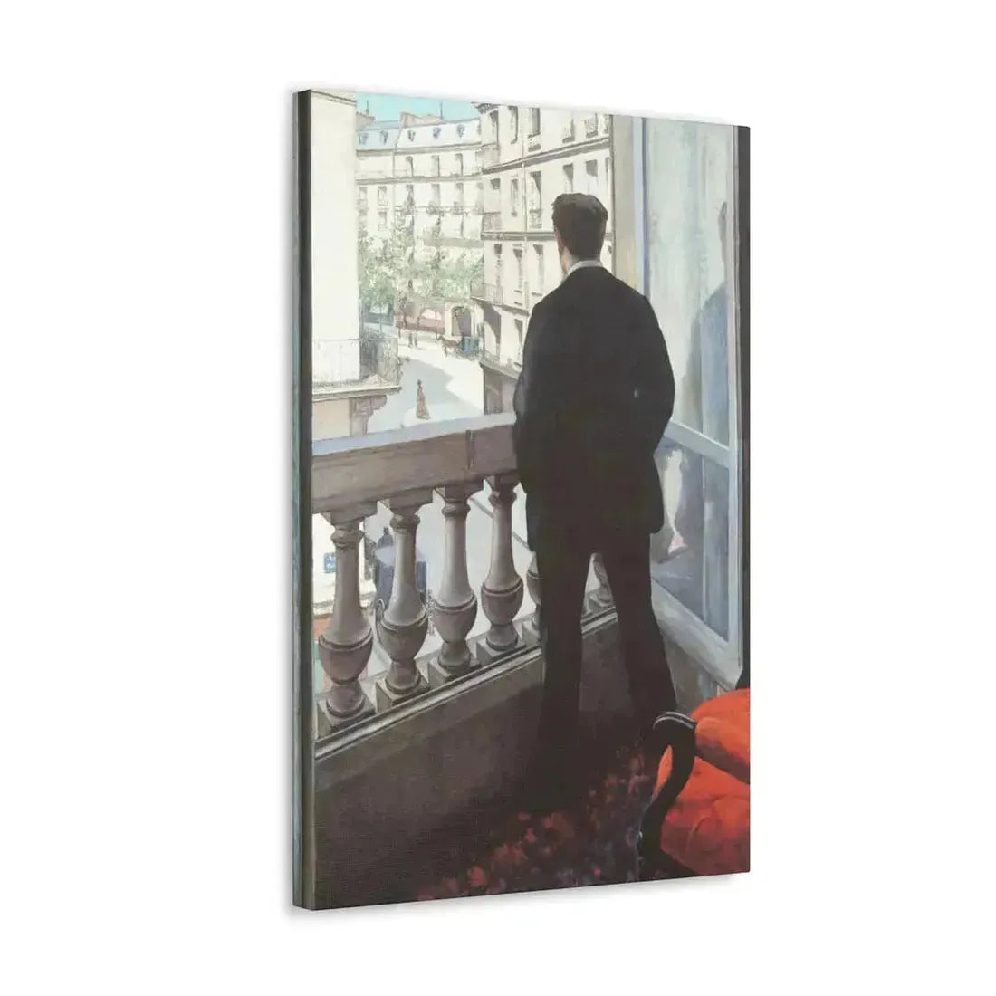 Gustave Caillebotte (1848-1894) A Young Man at His Window 1875 - Canvas Wall Art - The Sticker Space