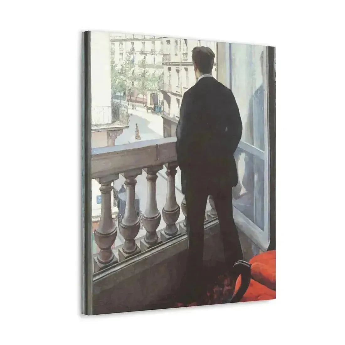 Gustave Caillebotte (1848-1894) A Young Man at His Window 1875 - Canvas Wall Art - The Sticker Space