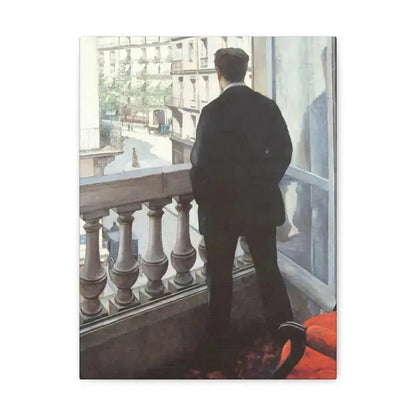 Gustave Caillebotte (1848-1894) A Young Man at His Window 1875 - Canvas Wall Art - The Sticker Space