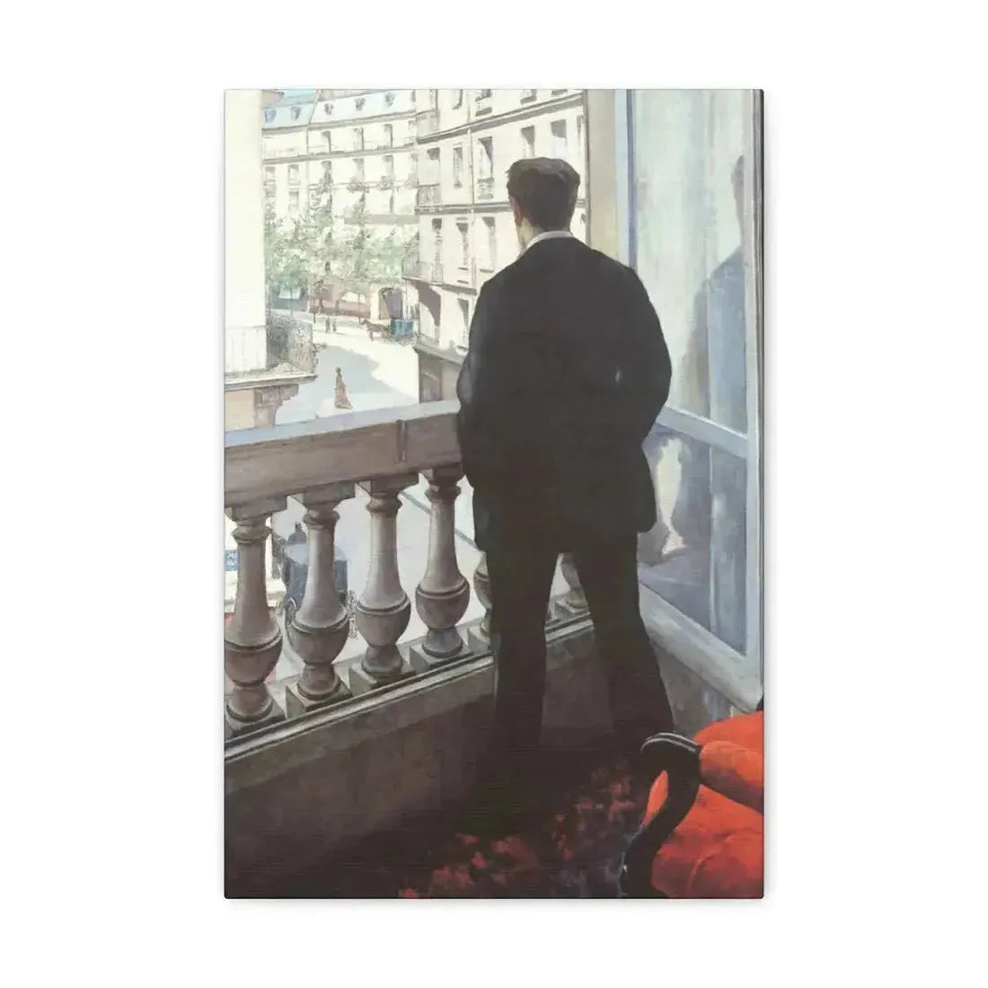 Gustave Caillebotte (1848-1894) A Young Man at His Window 1875 - Canvas Wall Art - The Sticker Space