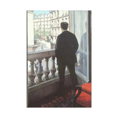 Gustave Caillebotte (1848-1894) A Young Man at His Window 1875 - Canvas Wall Art - The Sticker Space
