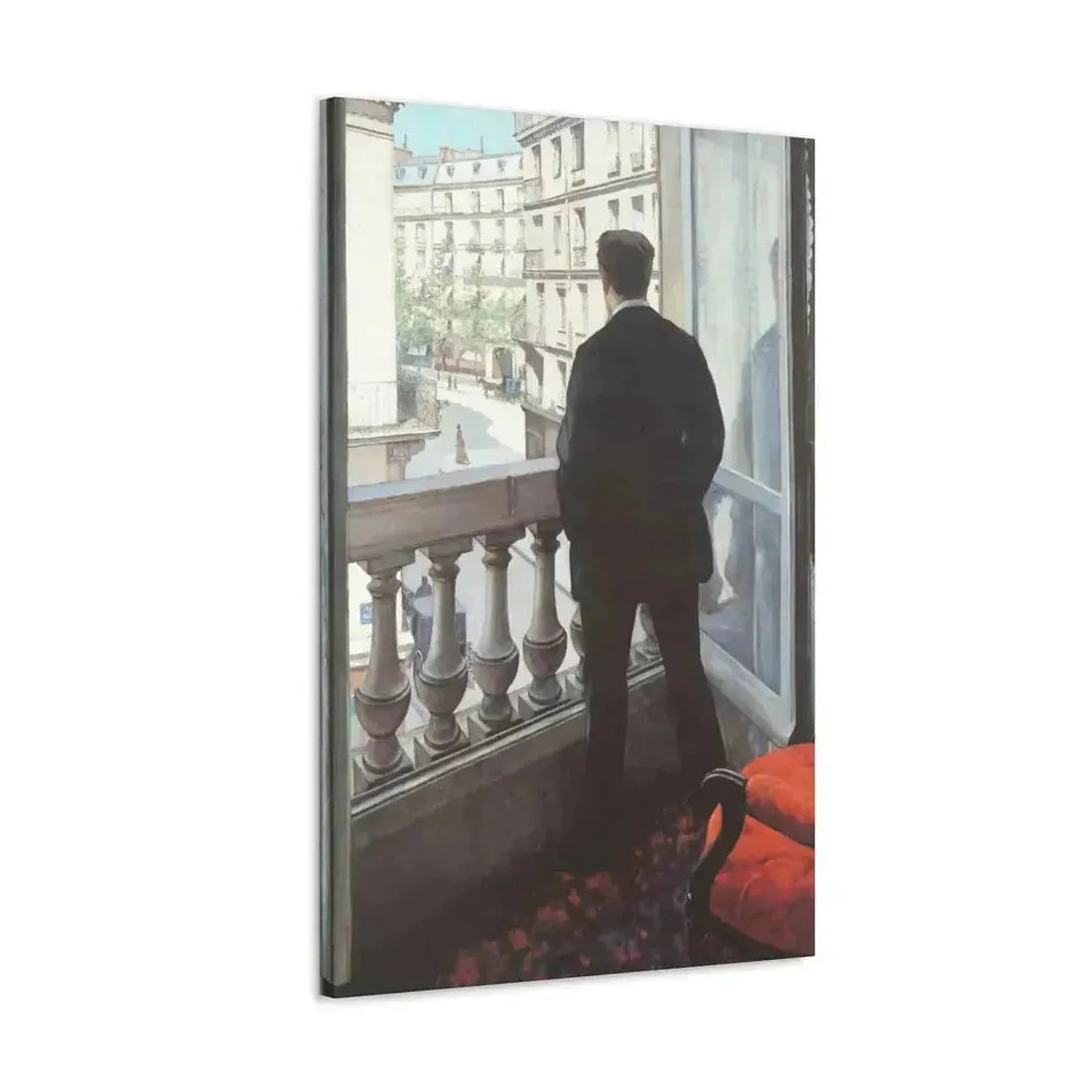 Gustave Caillebotte (1848-1894) A Young Man at His Window 1875 - Canvas Wall Art - The Sticker Space