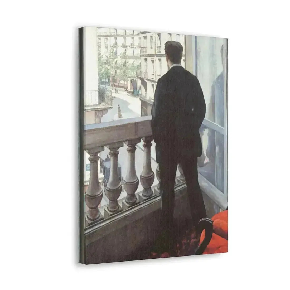 Gustave Caillebotte (1848-1894) A Young Man at His Window 1875 - Canvas Wall Art - The Sticker Space