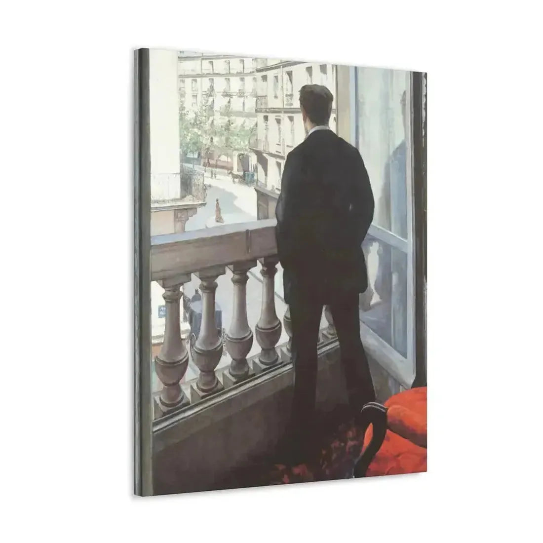 Gustave Caillebotte (1848-1894) A Young Man at His Window 1875 - Canvas Wall Art - The Sticker Space