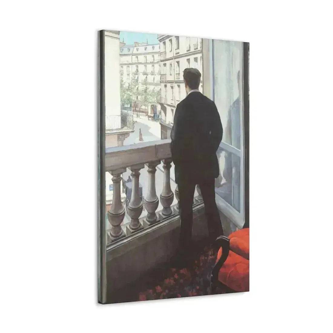 Gustave Caillebotte (1848-1894) A Young Man at His Window 1875 - Canvas Wall Art - The Sticker Space