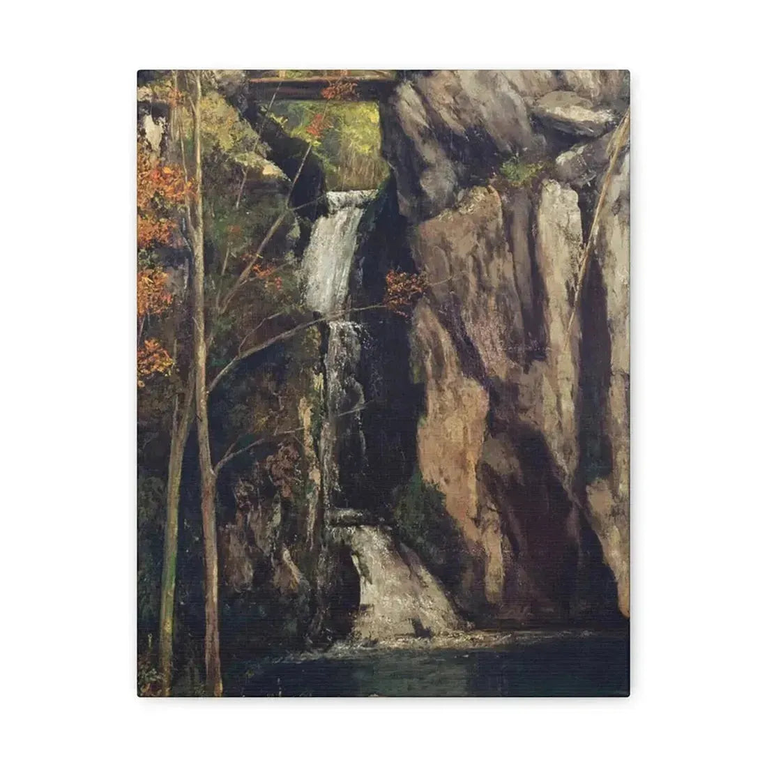 Gustave Courbet (1819-1877 ) The Chasm at Conches - 1864 - Canvas Wall Art 11″ x 14″ 1.25" - The Sticker Space