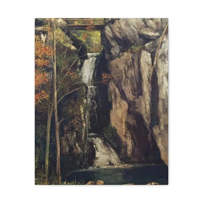 Gustave Courbet (1819-1877 ) The Chasm at Conches - 1864 - Canvas Wall Art 16″ x 20″ 1.25" - The Sticker Space