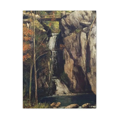 Gustave Courbet (1819-1877 ) The Chasm at Conches - 1864 - Canvas Wall Art 18″ x 24″ 1.25" - The Sticker Space