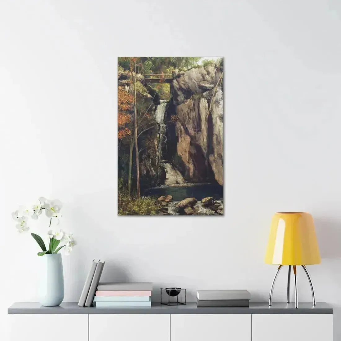 Gustave Courbet (1819-1877 ) The Chasm at Conches - 1864 - Canvas Wall Art - The Sticker Space
