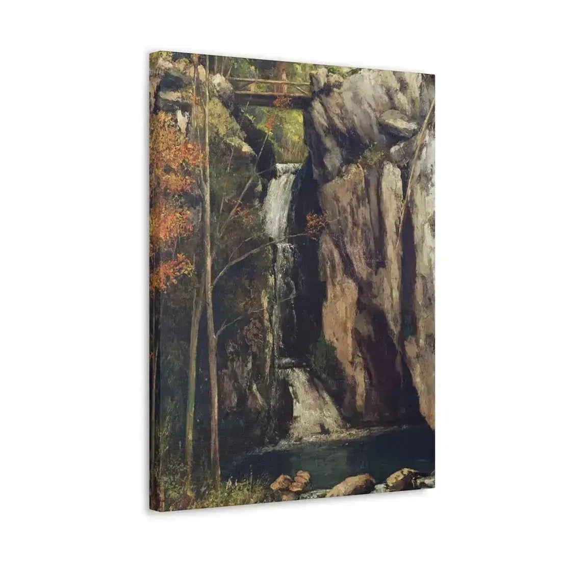 Gustave Courbet (1819-1877 ) The Chasm at Conches - 1864 - Canvas Wall Art - The Sticker Space