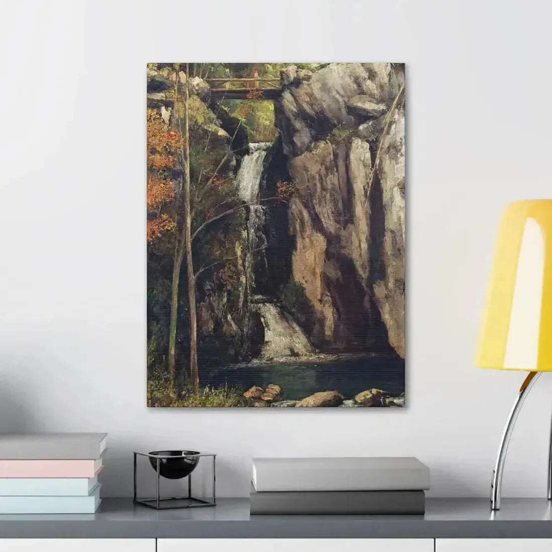 Gustave Courbet (1819-1877 ) The Chasm at Conches - 1864 - Canvas Wall Art - The Sticker Space