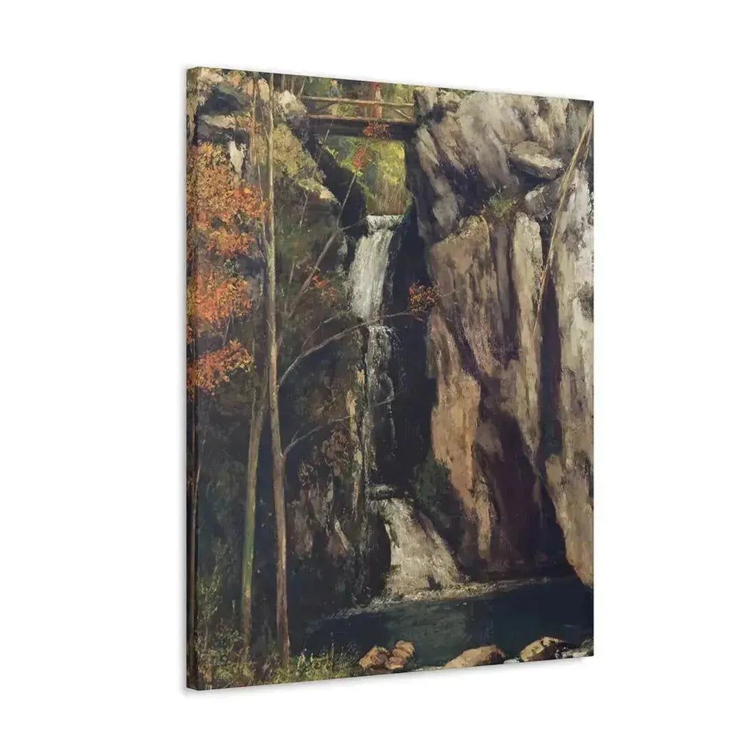 Gustave Courbet (1819-1877 ) The Chasm at Conches - 1864 - Canvas Wall Art - The Sticker Space