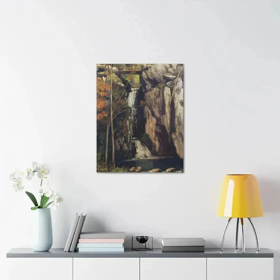 Gustave Courbet (1819-1877 ) The Chasm at Conches - 1864 - Canvas Wall Art - The Sticker Space