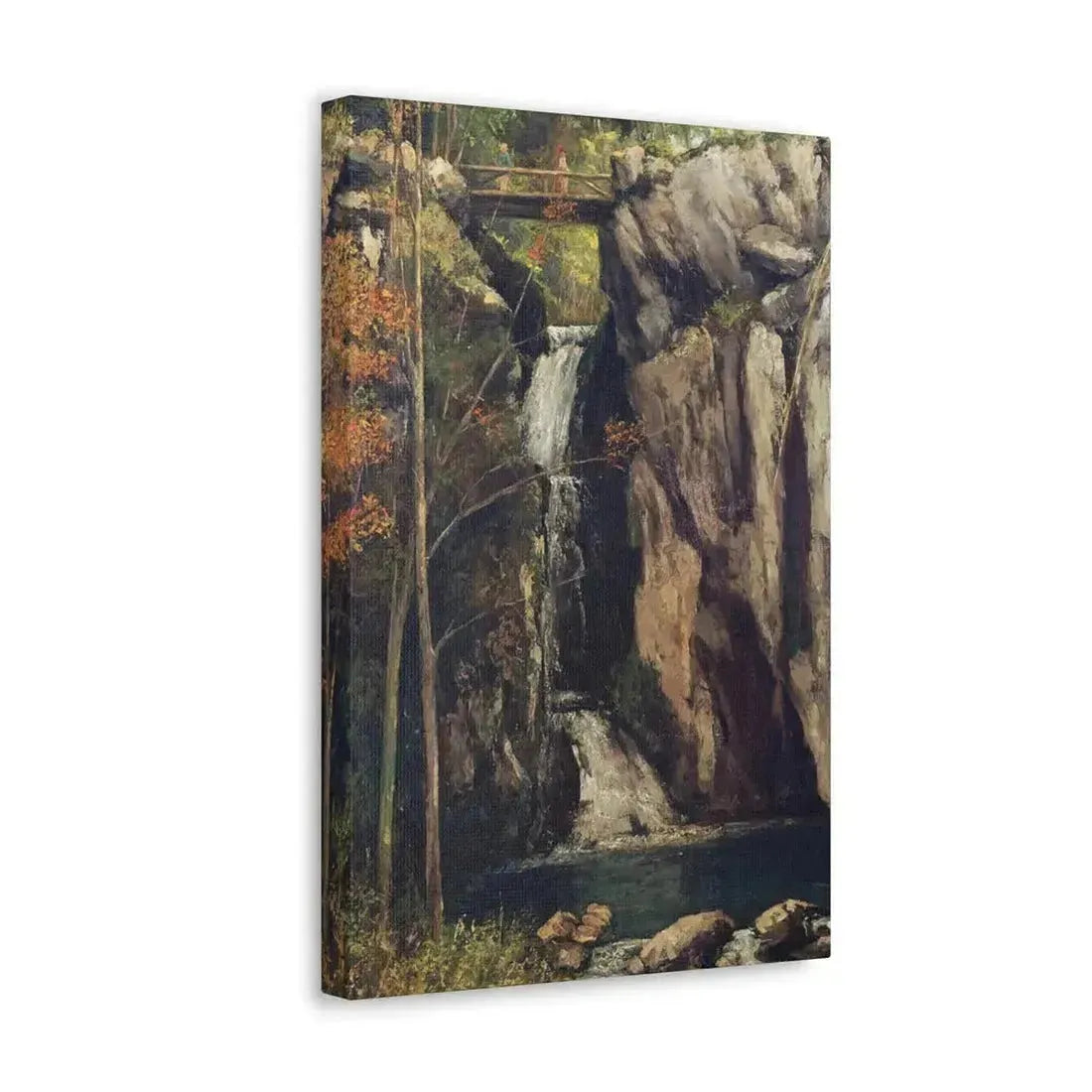 Gustave Courbet (1819-1877 ) The Chasm at Conches - 1864 - Canvas Wall Art - The Sticker Space
