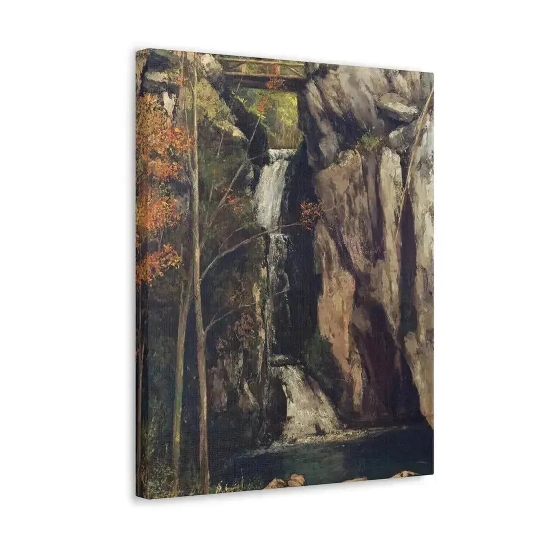 Gustave Courbet (1819-1877 ) The Chasm at Conches - 1864 - Canvas Wall Art - The Sticker Space