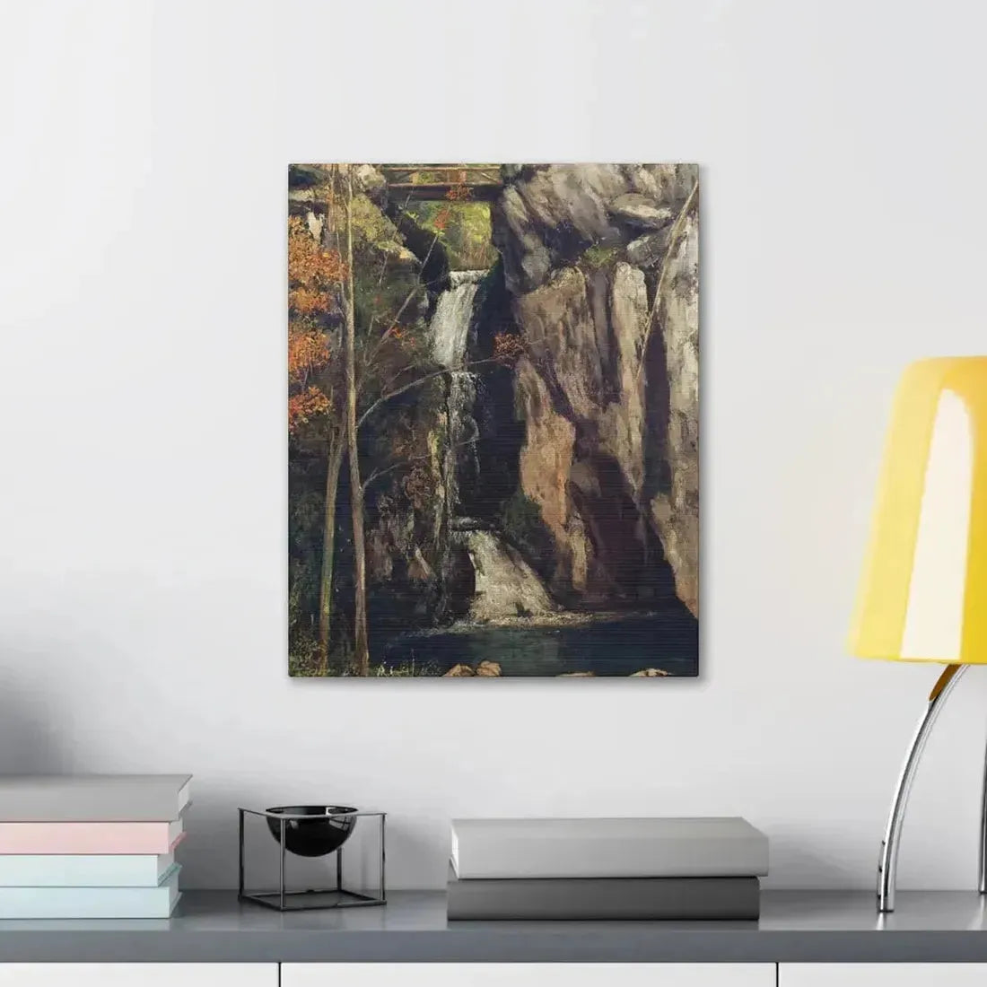 Gustave Courbet (1819-1877 ) The Chasm at Conches - 1864 - Canvas Wall Art - The Sticker Space