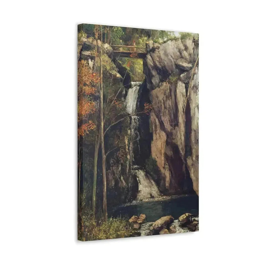 Gustave Courbet (1819-1877 ) The Chasm at Conches - 1864 - Canvas Wall Art - The Sticker Space