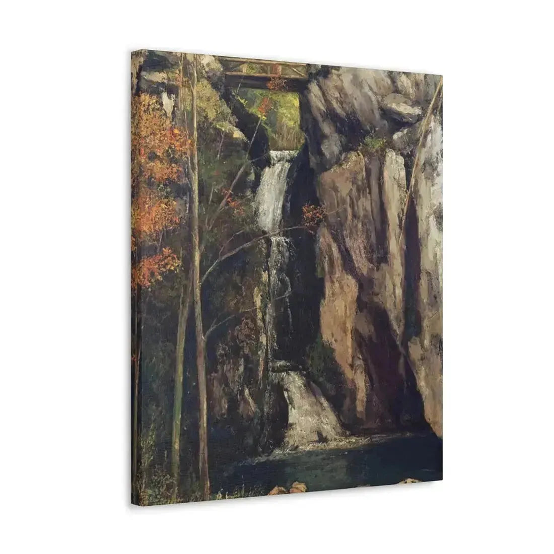 Gustave Courbet (1819-1877 ) The Chasm at Conches - 1864 - Canvas Wall Art - The Sticker Space