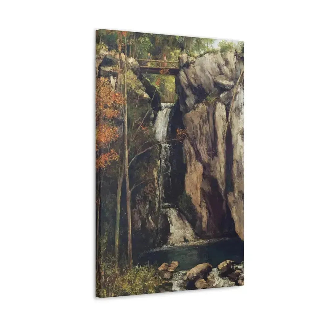 Gustave Courbet (1819-1877 ) The Chasm at Conches - 1864 - Canvas Wall Art - The Sticker Space