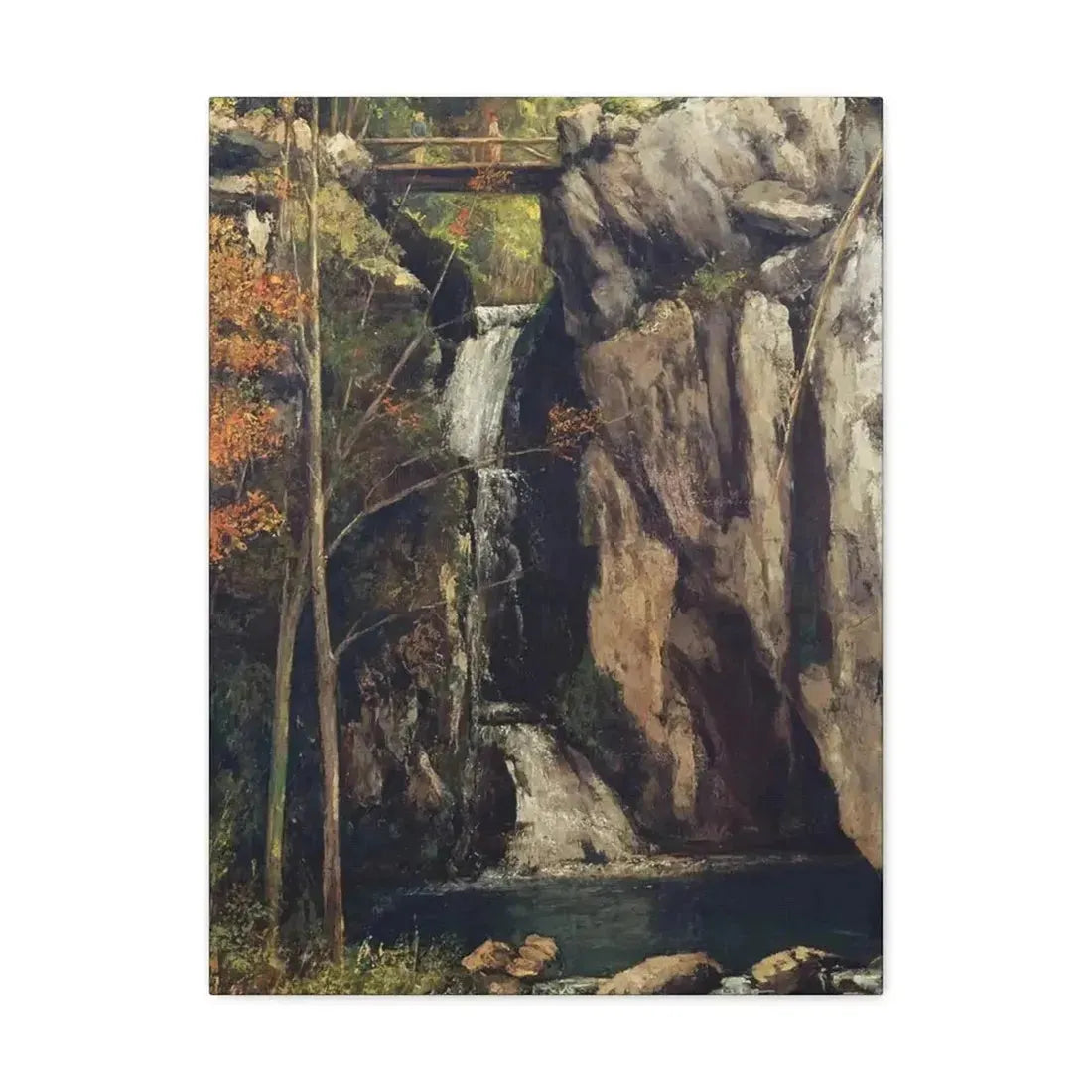 Gustave Courbet (1819-1877 ) The Chasm at Conches - 1864 - Canvas Wall Art - The Sticker Space