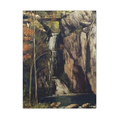 Gustave Courbet (1819-1877 ) The Chasm at Conches - 1864 - Canvas Wall Art - The Sticker Space