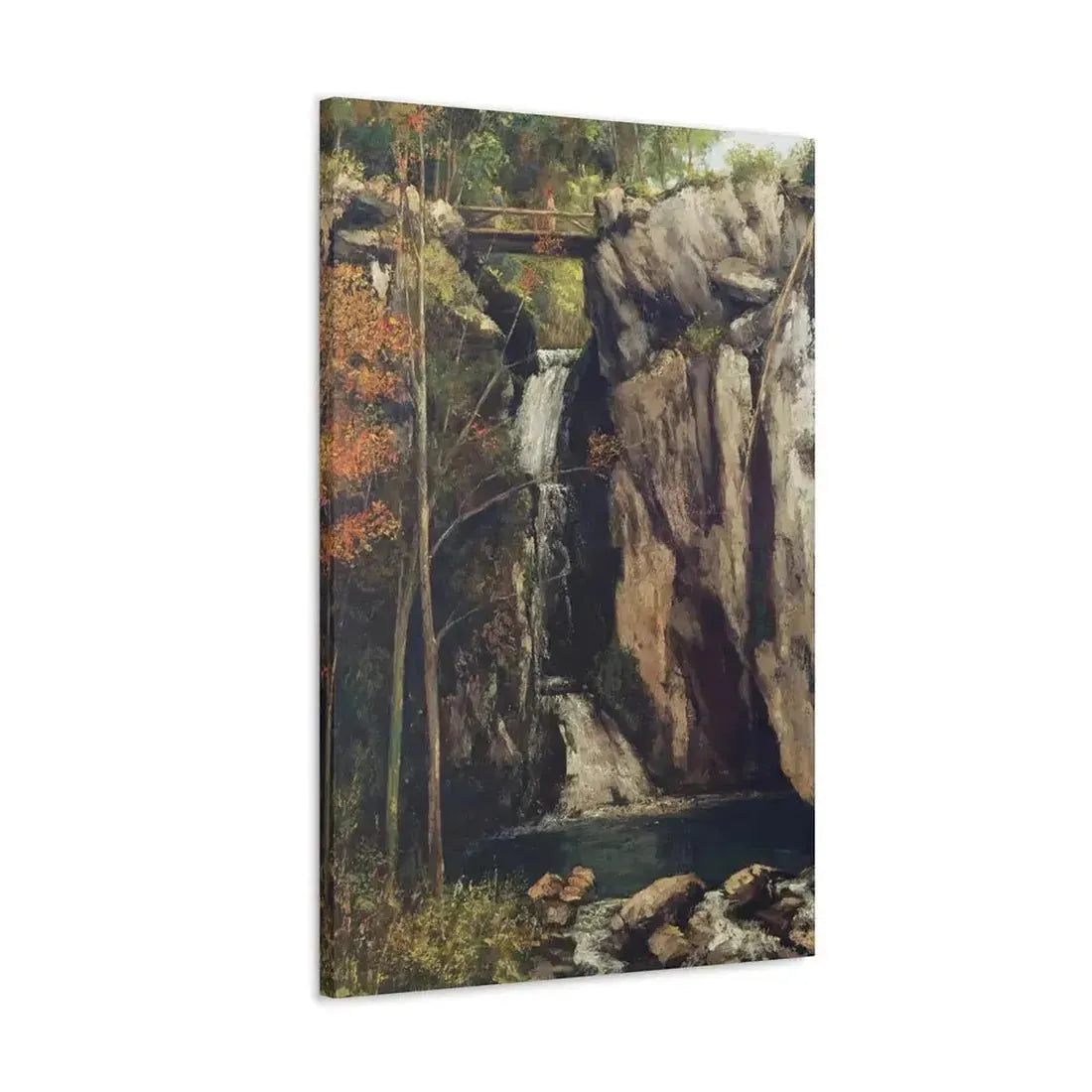 Gustave Courbet (1819-1877 ) The Chasm at Conches - 1864 - Canvas Wall Art - The Sticker Space