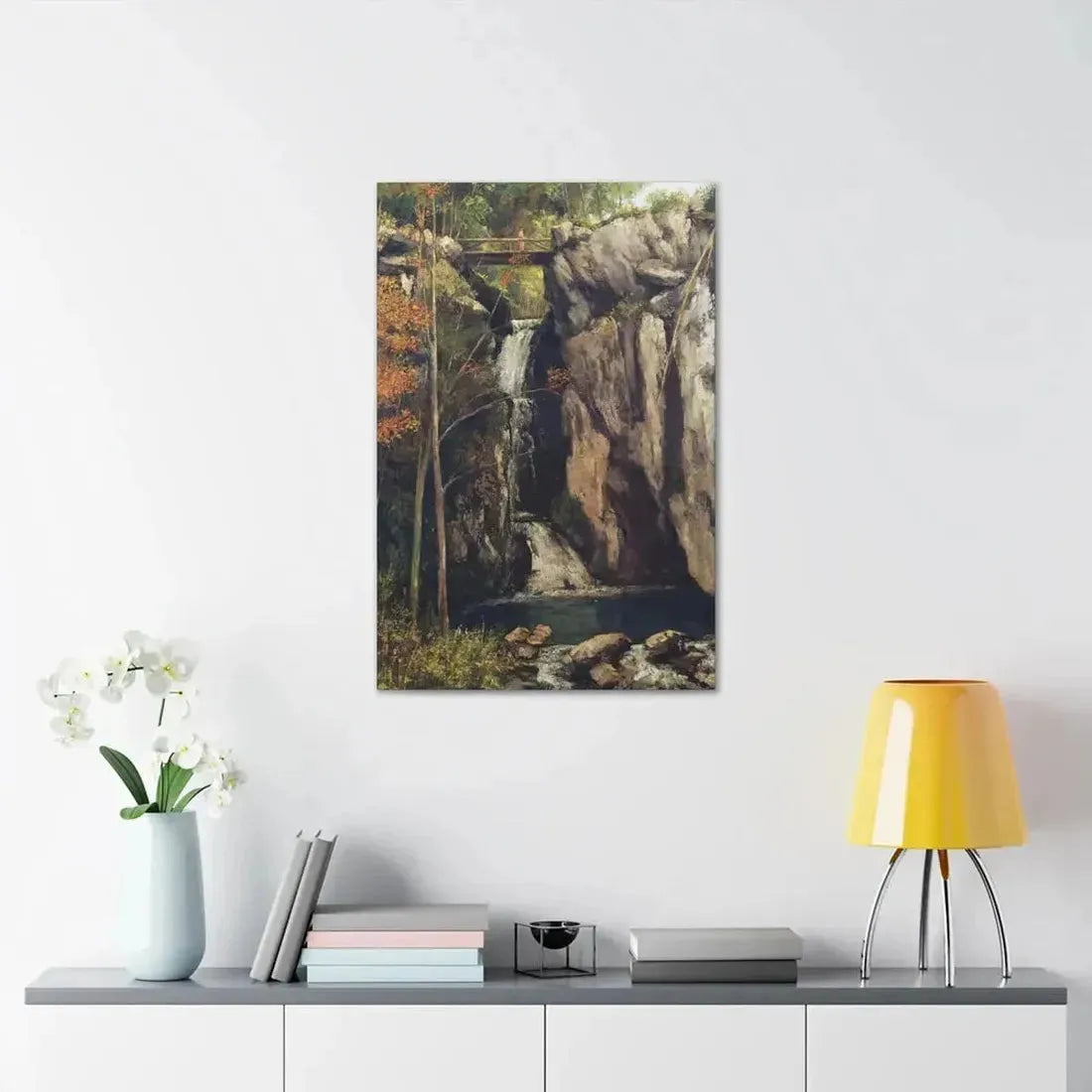 Gustave Courbet (1819-1877 ) The Chasm at Conches - 1864 - Canvas Wall Art - The Sticker Space