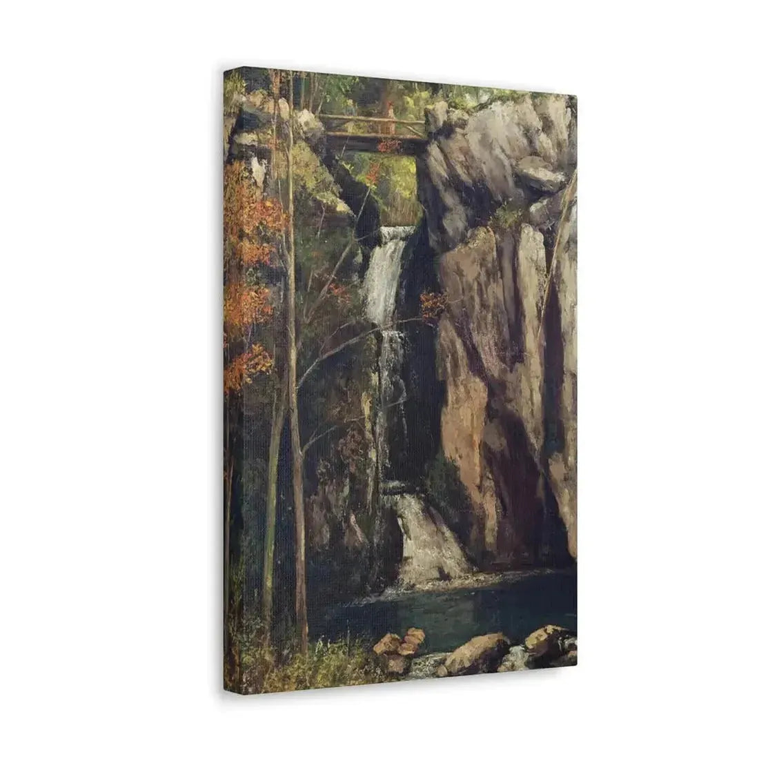 Gustave Courbet (1819-1877 ) The Chasm at Conches - 1864 - Canvas Wall Art - The Sticker Space