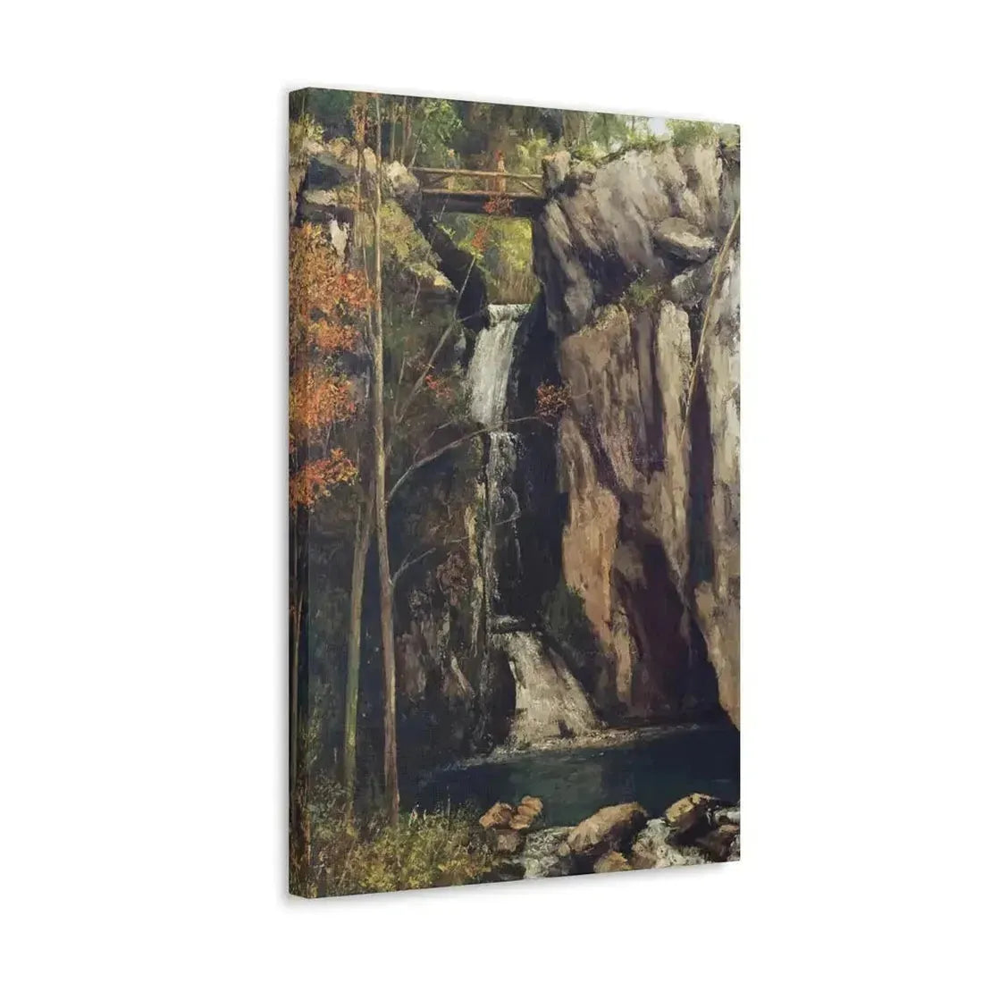 Gustave Courbet (1819-1877 ) The Chasm at Conches - 1864 - Canvas Wall Art - The Sticker Space