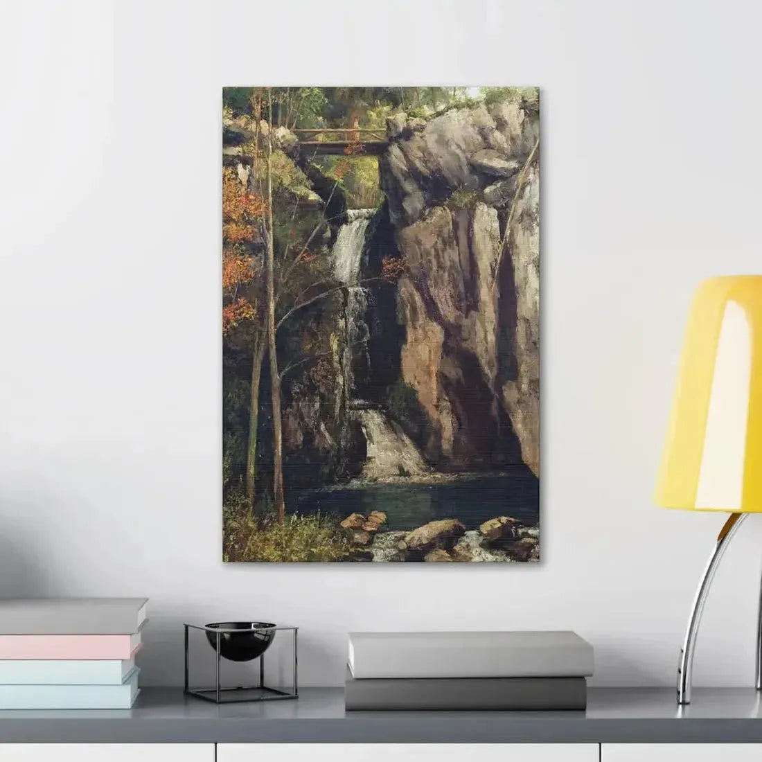 Gustave Courbet (1819-1877 ) The Chasm at Conches - 1864 - Canvas Wall Art - The Sticker Space