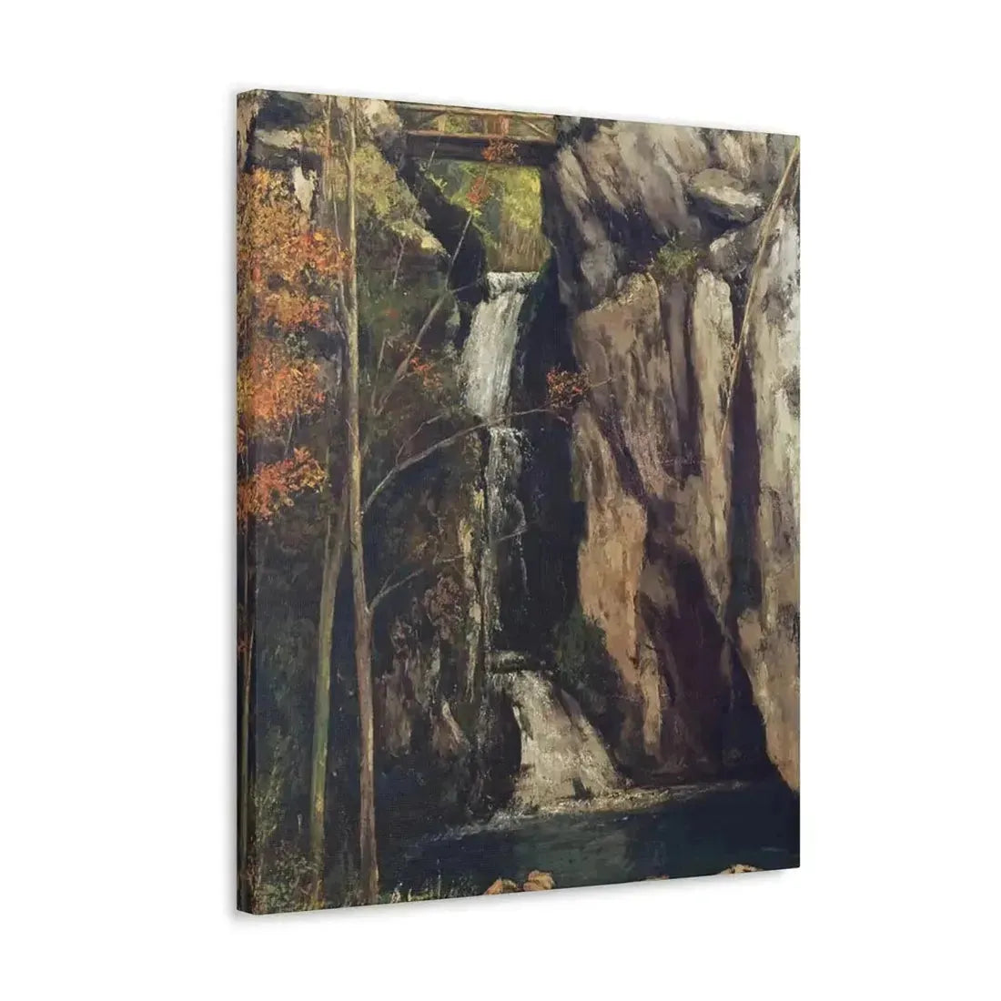 Gustave Courbet (1819-1877 ) The Chasm at Conches - 1864 - Canvas Wall Art - The Sticker Space