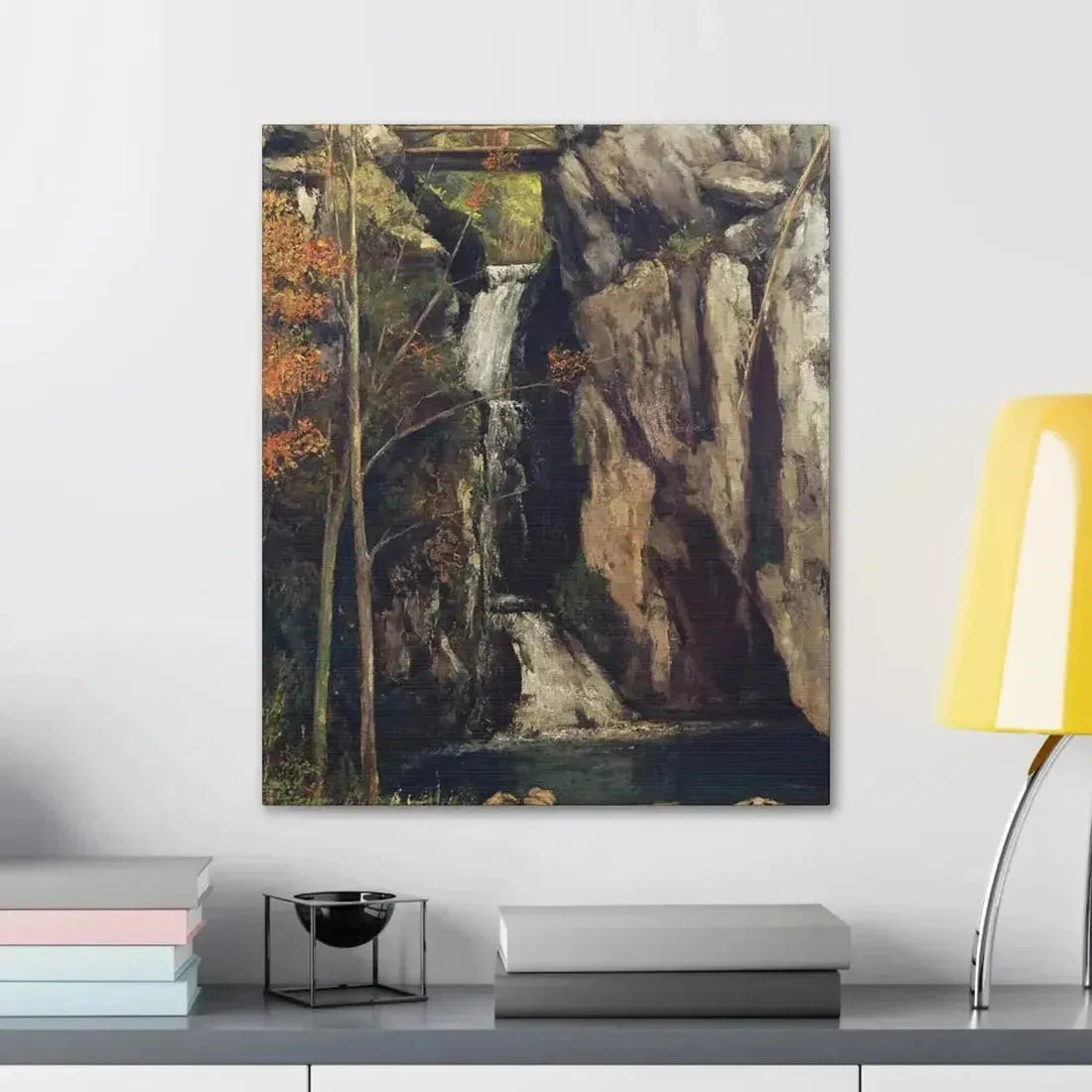 Gustave Courbet (1819-1877 ) The Chasm at Conches - 1864 - Canvas Wall Art - The Sticker Space