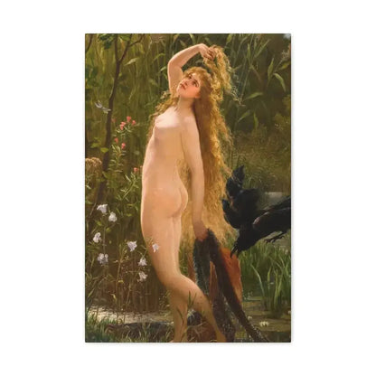 Gustave Graef (1821-1895) Die Meerjungfrau - Canvas Wall Art 16″ x 24″ 1.25" - The Sticker Space