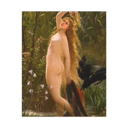 Gustave Graef (1821-1895) Die Meerjungfrau - Canvas Wall Art 24″ x 30″ 1.25" - The Sticker Space